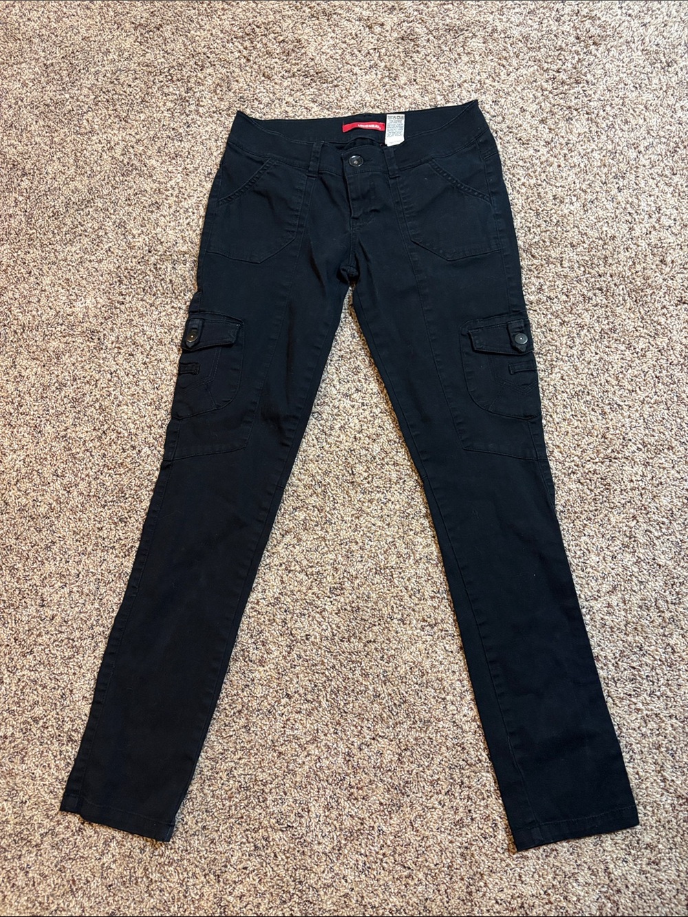 UNIONBAY Women's Black Skinny Cargo Pants